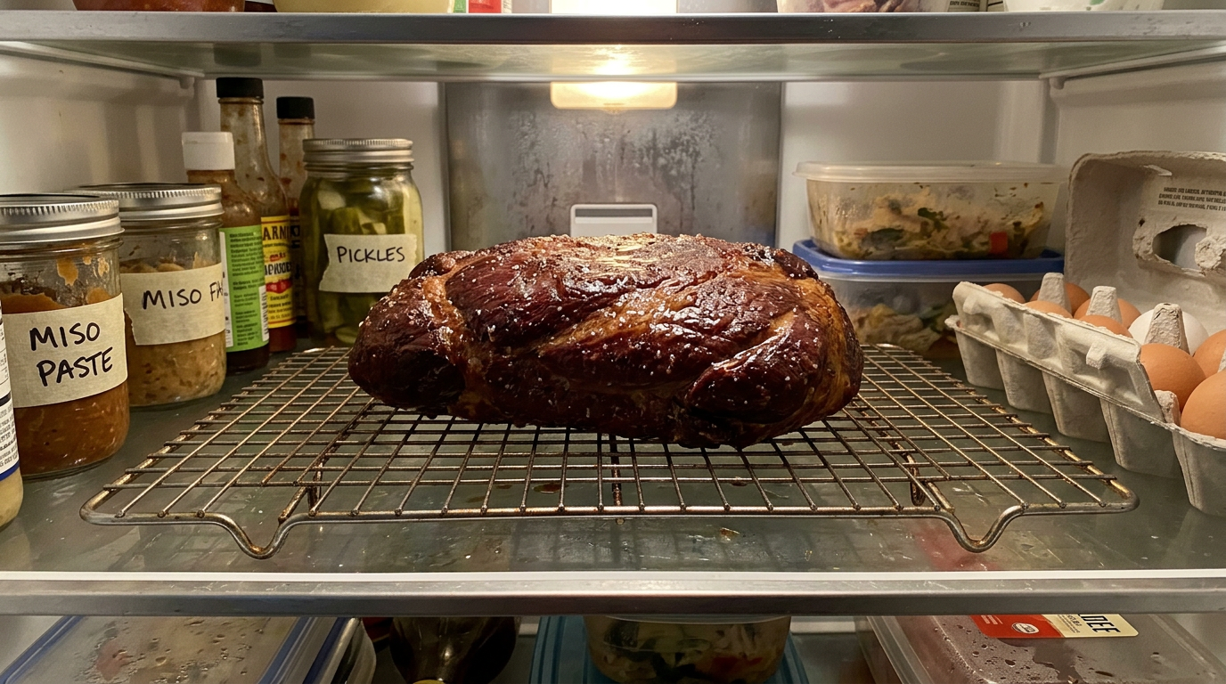 Pellicle formation on the pork shoulder
