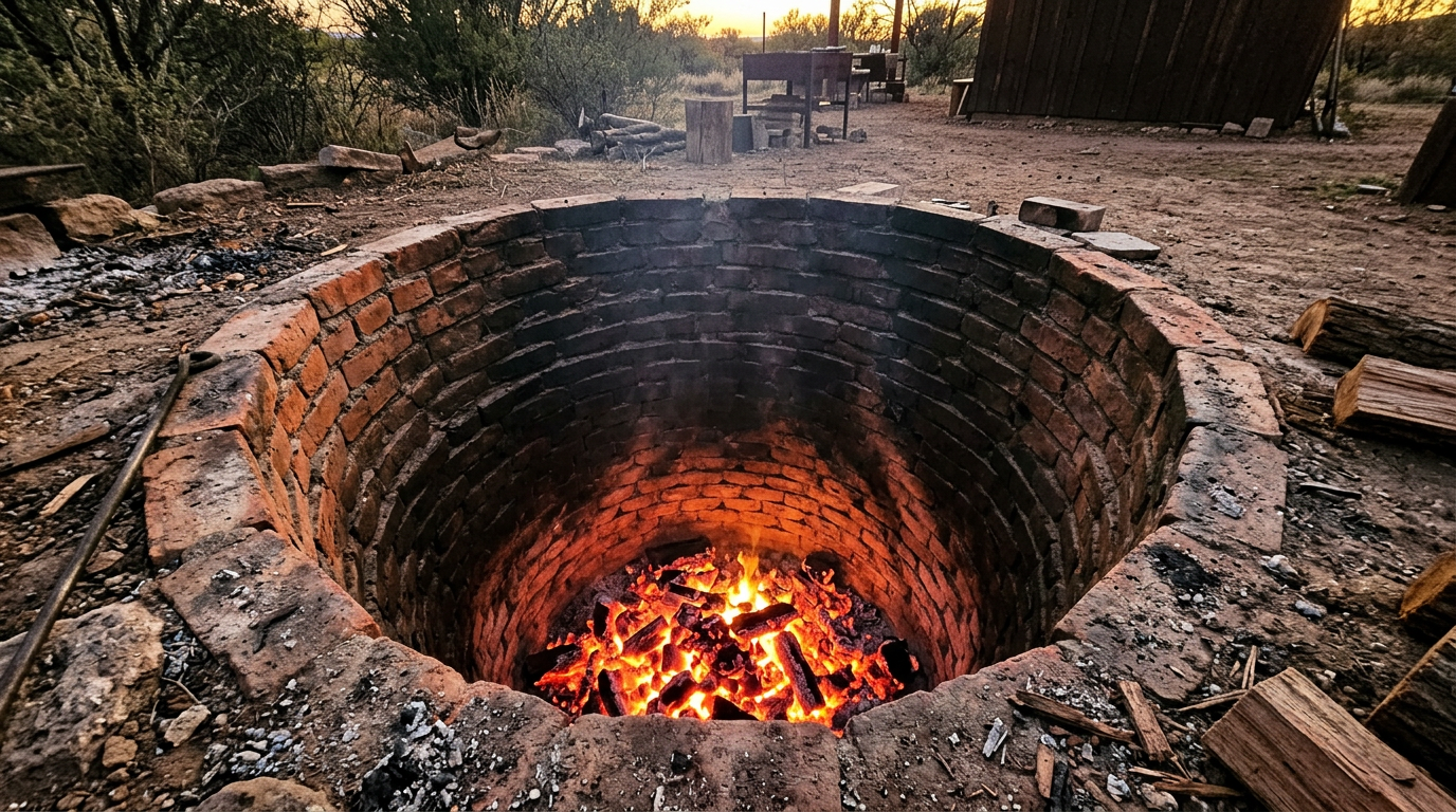 A subterranean pozo pit